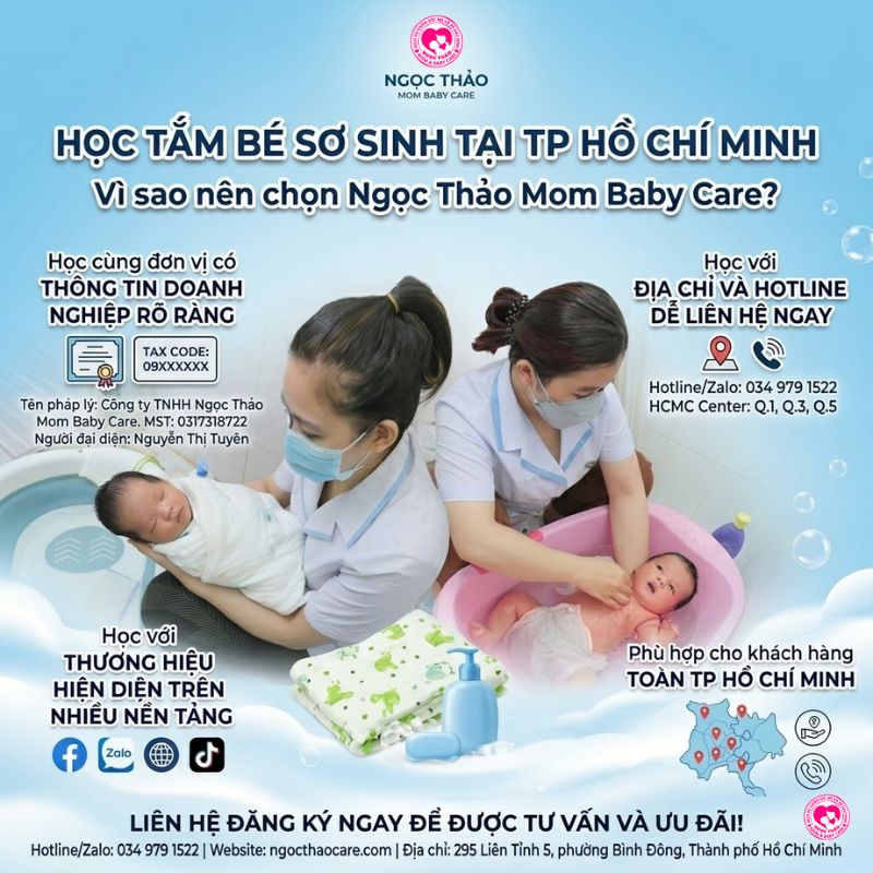 khóa học tắm bé tại tphcm
